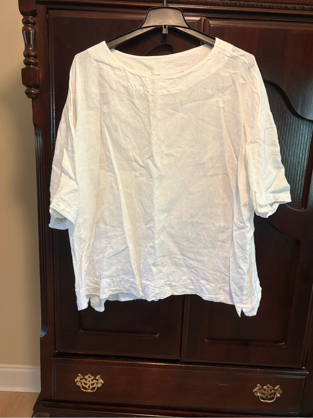 bryn walker Soft White Linen Shirt